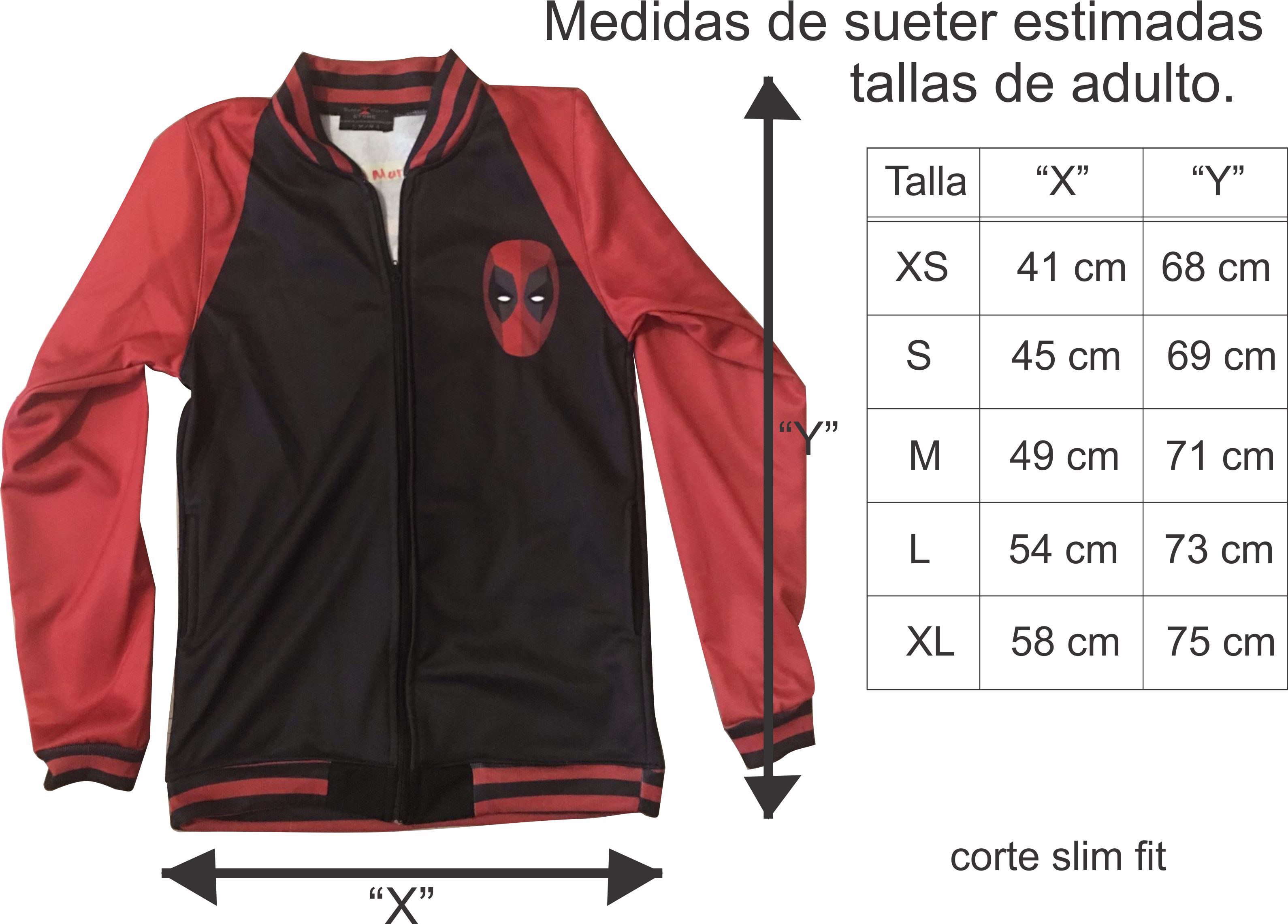 talla sudadera adulto